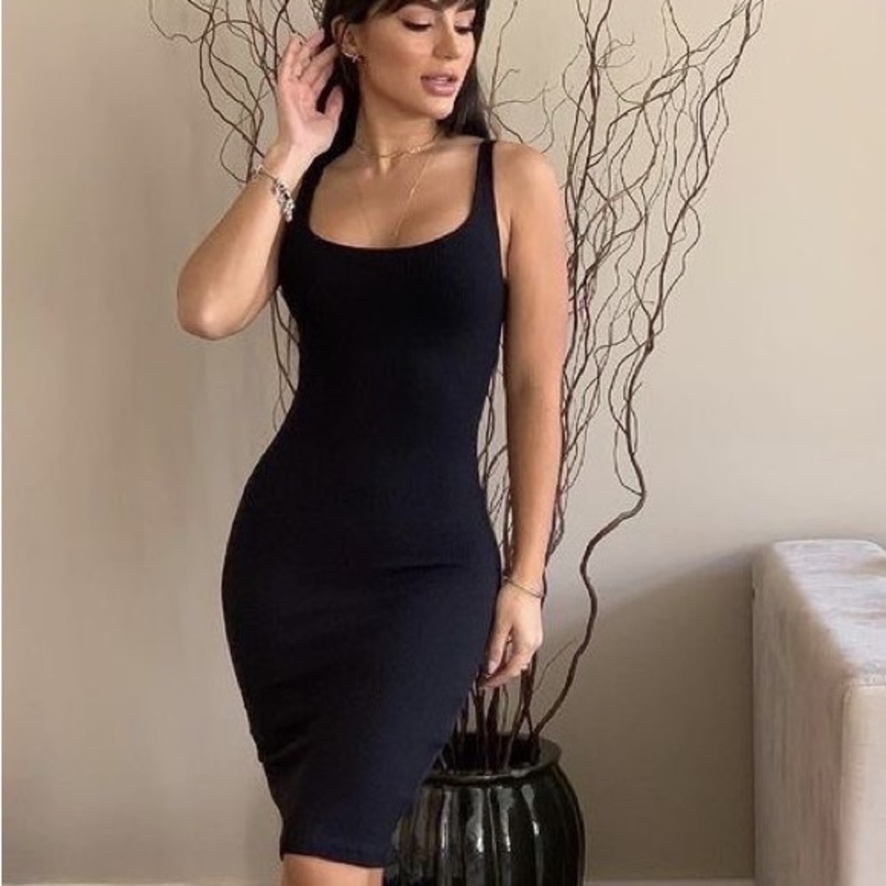 PRIMARK Black Ribbed Bodycon Mini Dress
